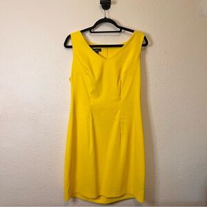 Alyx Elegant Yellow Sleeveless Shift Dress Size 14 Large
